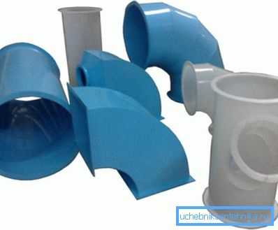 PVC-rör för ventilation av olika former och storlekar