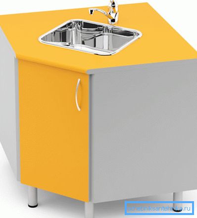 Skåp för hörnhink