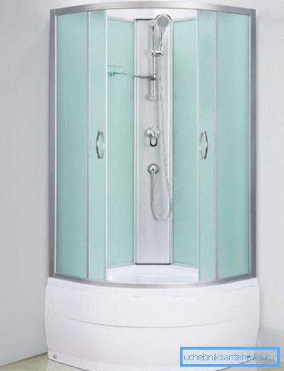 Vinkeldusch 75x75 med polymerpartitioner mycket billigare alternativ med glas