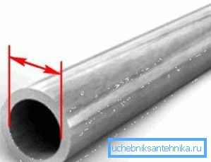 Den villkorliga passagen motsvarar ungefär stålrörets inre diameter. Den villkorliga passagen motsvarar ungefär stålrörets inre diameter.