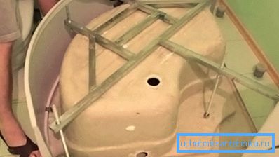 Installera kors, ben och skärm på en akrylfack Installera kors, ben och skärm på en akrylfack