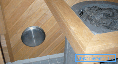 Ventilation installerad i ångrummet