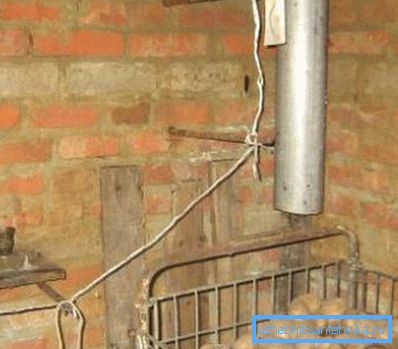 Ventilationsanordningen reduceras till installationen av 2 rör