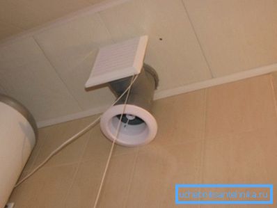 Ventilation av badrumsavgasfläkten Ventilation av badrumsavgasfläkten