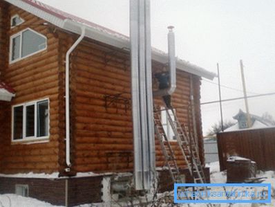 Ventilationsutgångar i ett privat hus. Ventilationsutgångar i ett privat hus.