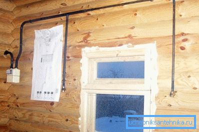 Inomhus är endast öppen gasrörinstallation tillåten.