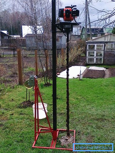 Valet av installation för borrning