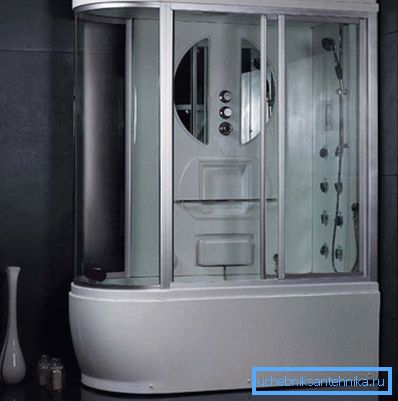 Stängd plastdusch 130x70